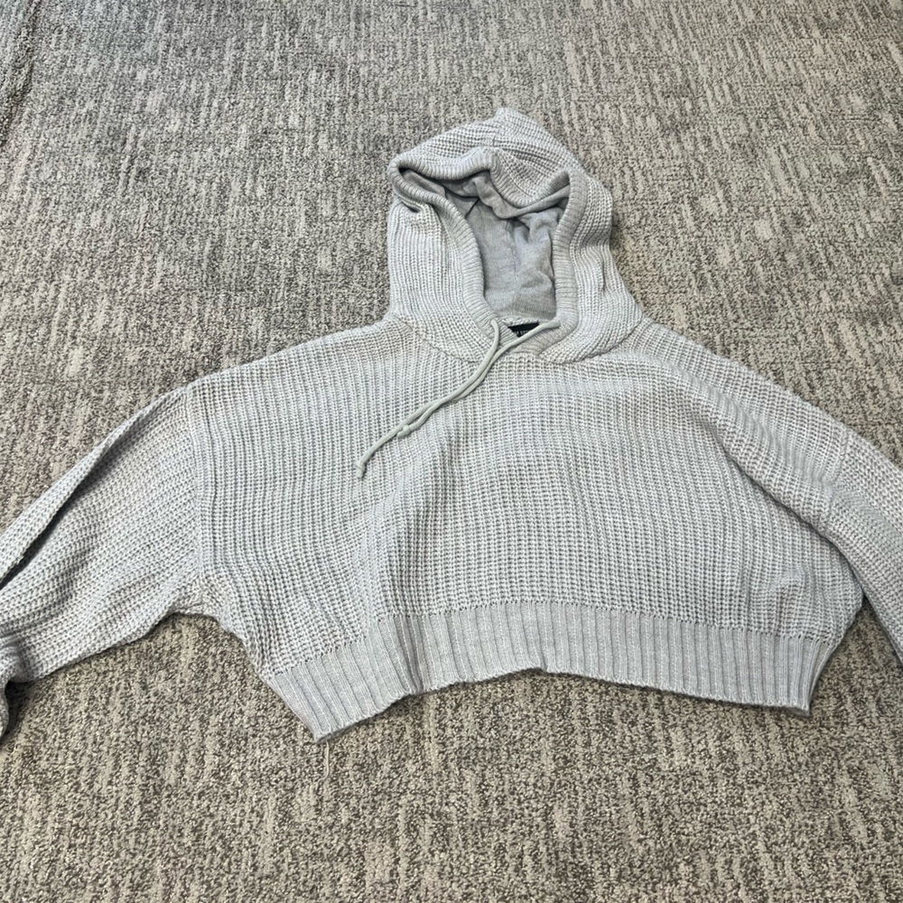 Streetwear Society Light Gray Knit Hoodie